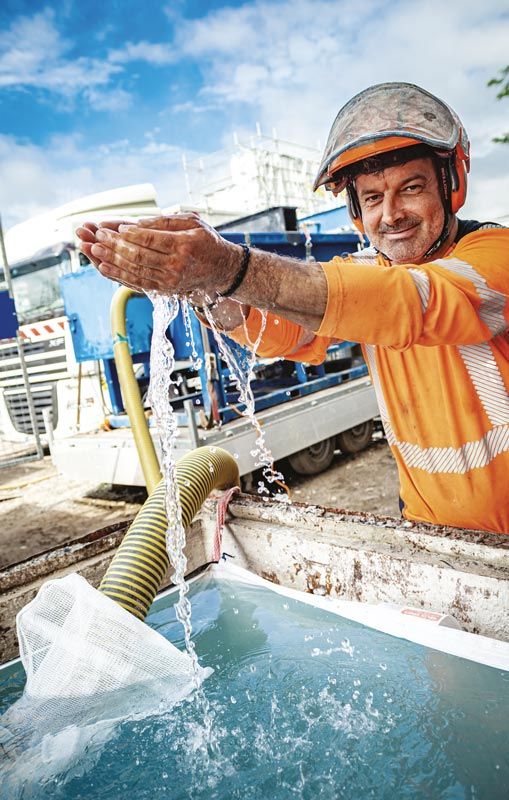 Outil de production investissement THP Traitement des eaux usées sur chantier