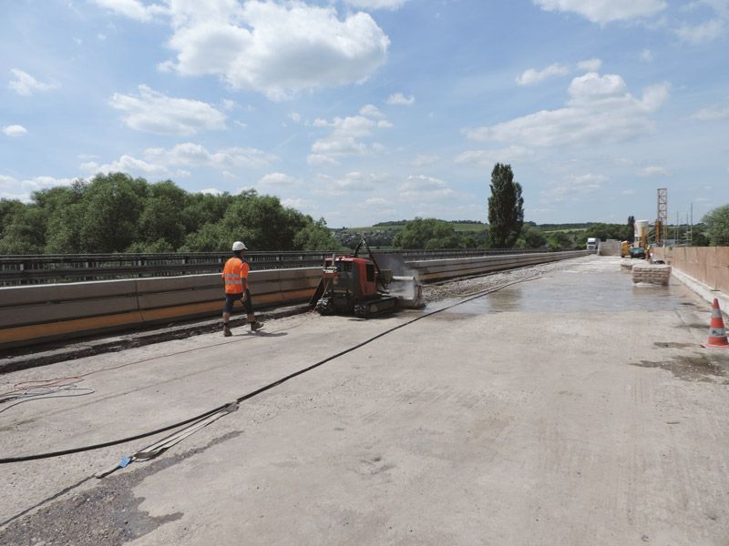 Travaux de réhabilitation hydrodémolition THP